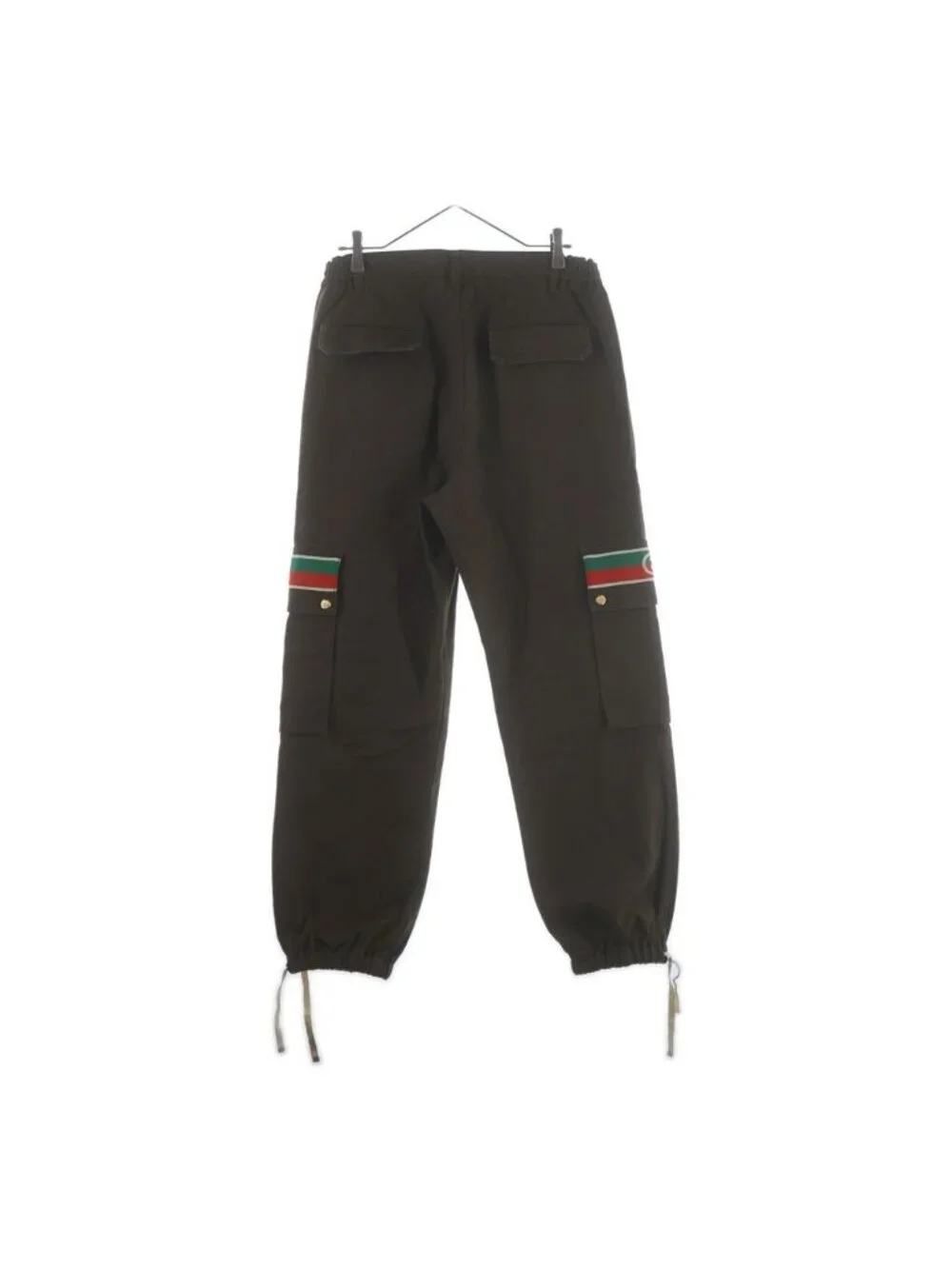 Gucci Interlocking Sherry Line Cotton Cargo Pants Olive